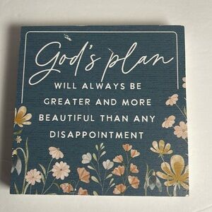 Sincere Surroundings ‘God’s Plan’ Wooden Sign